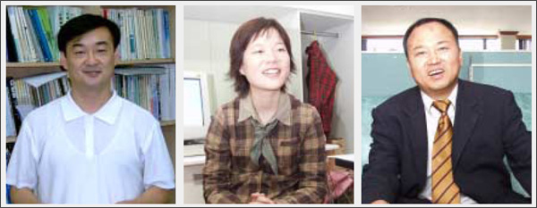 유지웅(평화뉴스 편집장), 최인화(참소리 편집장), 이상걸(시민의소리 대표)