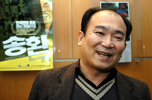 비전향장기수 문제를 다룬 다큐멘터리 '송환'의 김동원 감독. [사진 - 통일뉴스 김규종 기자]