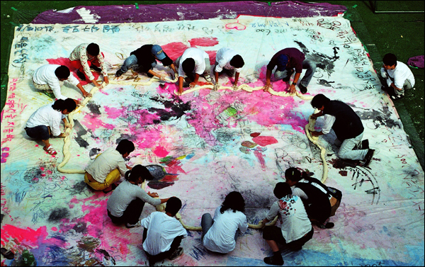 사회문화예술교육 장애유형별 문화예술체험학교...(2005. 대구 일심재활원 / 사진. 거리문화시민연대)