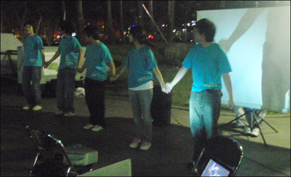 경북대 몸짓패 동아리 맑은누리의 공연(사진. 평화뉴스 남혜정 인턴기자)