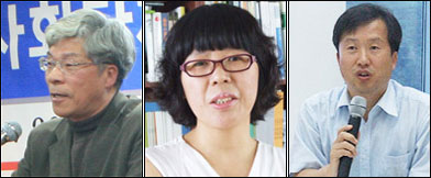 (왼쪽부터) 전형수 의장, 김영순 회장, 김동렬 대표