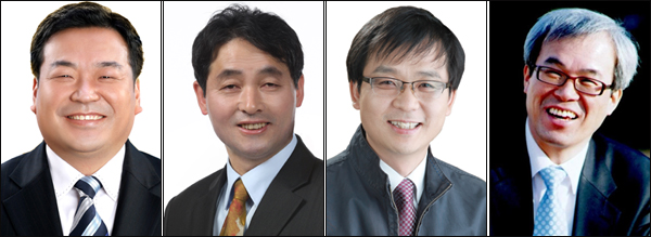 야4당 대구시장 후보...(왼쪽부터) 민주당 이승천, 민주노동당 이병수, 진보신당 조명래, 국민참여당 김충환