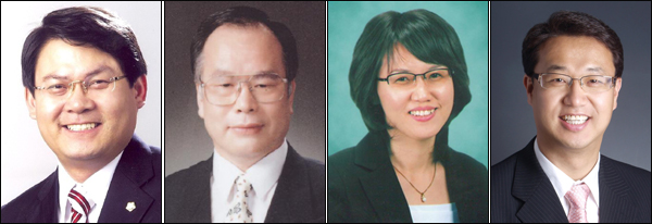 (왼쪽부터) 남구의회 김현철 의장, 중구의회 이훈 부의장, 달서구의회 이유경 상임위원장, 서구의회 장태수 상임위원장