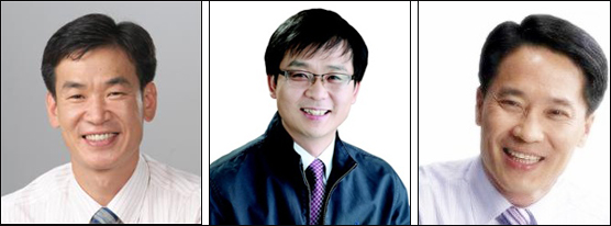 (왼쪽부터) 진보신당 이연재 대구시당위원장, 조명래 전 대구시당위원장, 강신우 달서구당원협의회 위원장 / 사진 제공. 진보신당