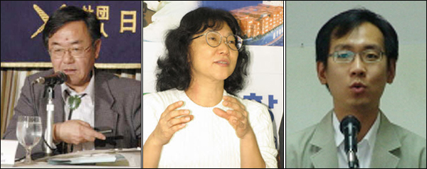 일본 핵발전소 격납용기 설계자 '고토 마사시'(왼쪽) / 일본 원자력자료정보실 반핵활동가 '사와이 마사코'(가운데) / 프레시안 강양구 기자
