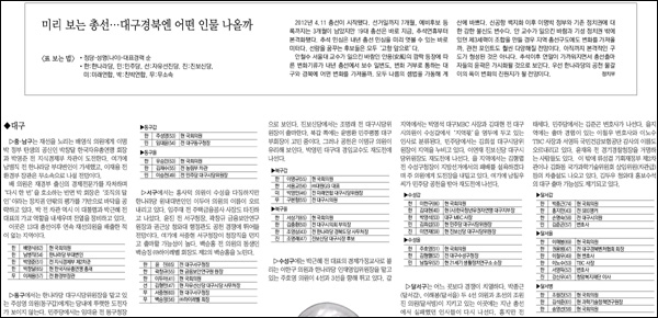 <매일신문> 2011년 9월 10일자 6면(정치)