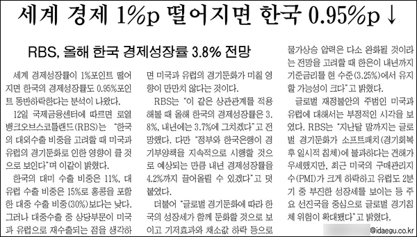 <대구신문> 2011년 9월 14일자 12면(경제)