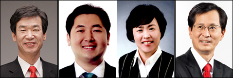 (왼쪽부터) 진보신당 이연재, 창조한국당 김태훈, 녹색당 박혜령, 무소속 이재용