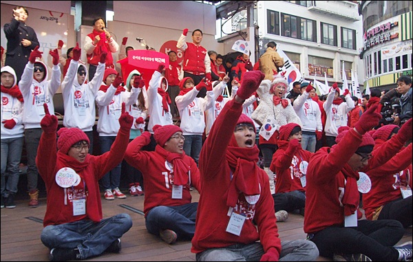 박 후보 대구시민 유세단(2012.12.12) / 사진.평화뉴스 김영화 기자