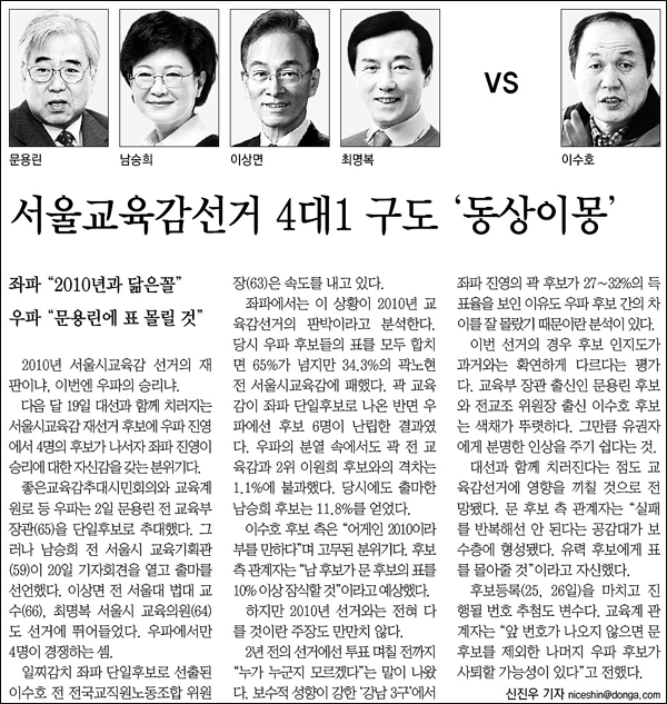 <동아일보> 2012년 11월 26일자 14면(사회)