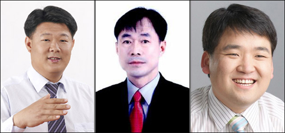 정의당의 현역 기초의원...(왼쪽부터) 이영재 북구의원, 윤보욱 북구의원, 김성년 수성구의원