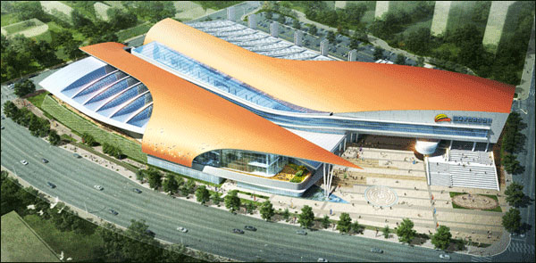 김대중컨벤션센터. 지상 4층 지하 1층 규모로, 785억원을 들여 2005년 완공했다. / 사진. 김대중컨벤션센터 홈페이지