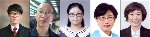 달서구의원 예비후보...(왼쪽부터) 통합진보당 배종욱ㆍ차차원ㆍ 장혜경, 정의당 한민정, 노동당 채민정