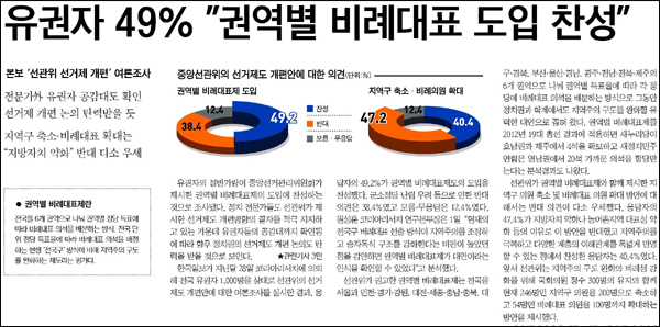 <한국일보> 2015년 3월 2일자 1면
