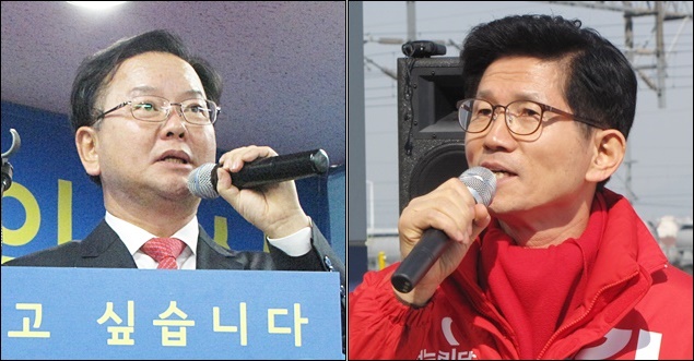 (왼쪽부터)대구 수성구갑 김부겸, 김문수 예비후보 / 사진.평화뉴스 김영화 기자