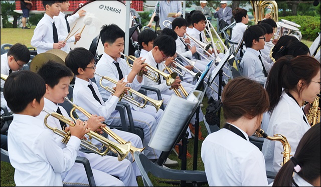유가초 학생들의 '윈드오케스트라'(2016.6.6) / 사진 출처.유가초 홈페이지