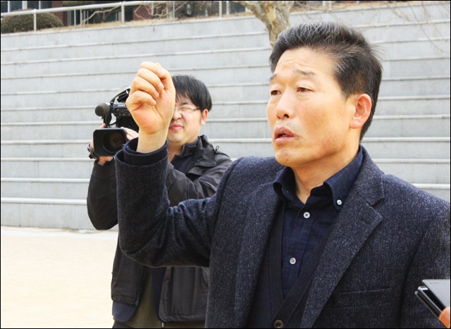 김태동 경산 문명고등학교 교장(2017.2.17) / 사진.평화뉴스 김영화 기자
