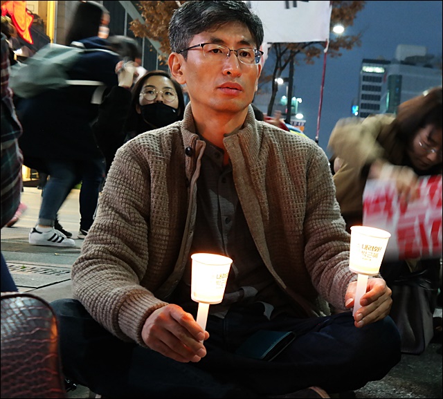 촛불은 3차 대구시국대회에서도 타올랐다(2016.11.19) / 사진.평화뉴스 김영화 기자