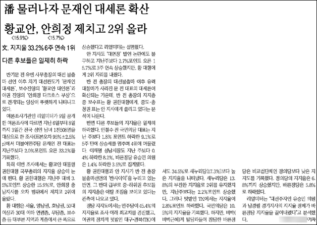 <대구신문> 2017년 2월 10일자 4면(정치)