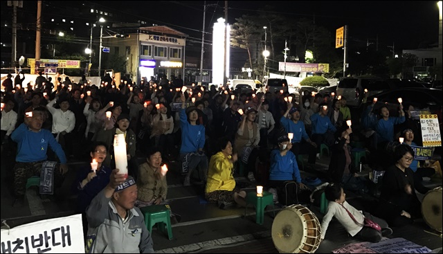 성주 '사드 반대' 300일 촛불집회(2017.5.8) / 사진.평화뉴스 김지연 기자