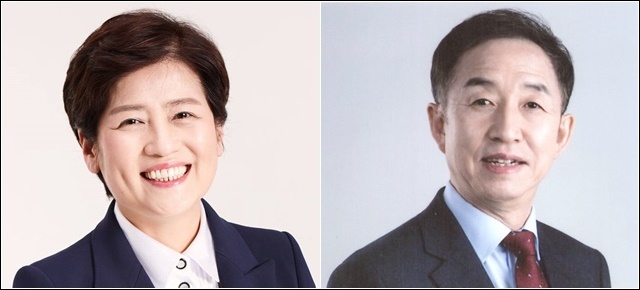 (왼쪽부터)강은희, 김사열 대구교육감 예비후보 / 사진 출처.중앙선관위