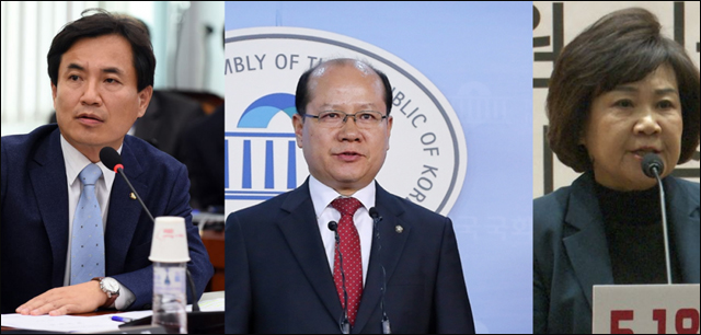 (왼쪽부터) 자유한국당 김진태, 이종명, 김순례 의원 / 사진. 리얼미터
