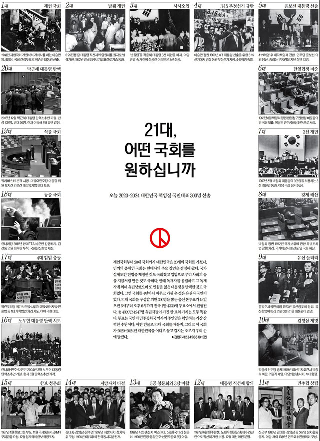 <서울신문> 2020년 4월 15일자 신문 1면