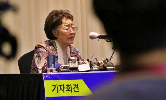 일본군 위안부 피해 생존자 이용수 할머니 대구 기자회견(2020.5.25) / 사진.평화뉴스 김영화 기자