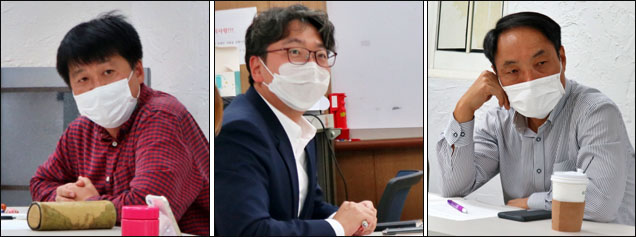 (왼쪽부터) 이창욱 김동창 방종화 독자위원(2021.10.26)