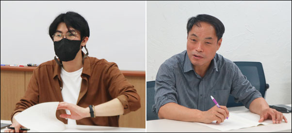 조영태(왼쪽), 방종화 독자위원 / 사진. 평화뉴스 김영화 기자