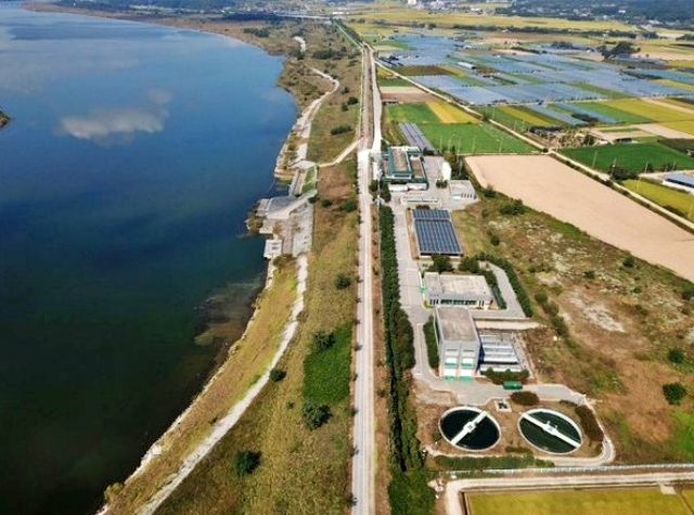 낙동강 상류에 있는 경북 구미 해평취수장 전경 / 사진.구미시