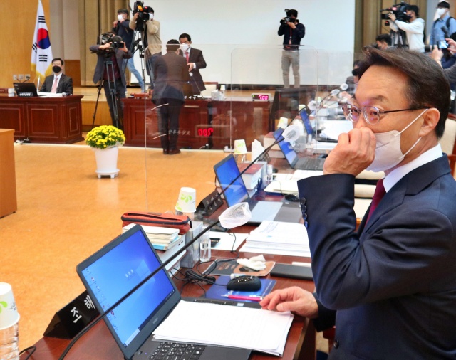 질의하는 국민의힘 조해진 의원(2022.10.14) / 사진.평화뉴스 김영화 기자