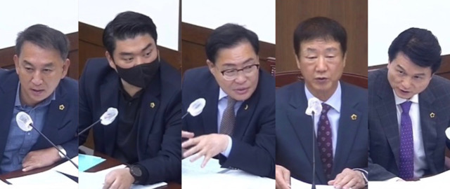 기획행정위 이성오, 류종우, 김대현, 임인환, 박우근 대구시의원(2022.11.18) / 사진.대구시의회
