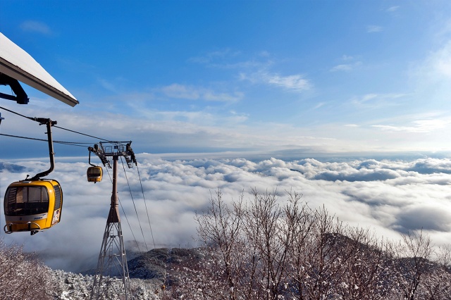 팔공산 정상까지 가는 케이블카 모습 / 사진.대구시