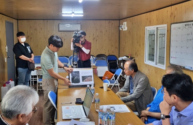 장정민 조사실장이 1차 결과를 보고하고 있다.(2023.5.25) / 사진. 평화뉴스 정준민 수습기자