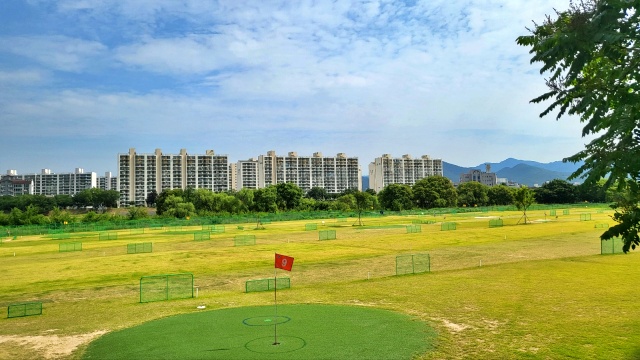 팔현습지 바로 옆 수성구청이 운영하는 파크골프장(2023.6.5) / 사진.평화뉴스 김영화 기자