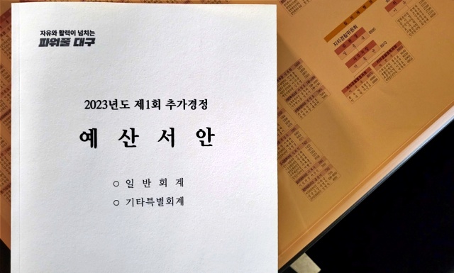 '2023년도 제1회 대구시 추차경정 예산서안'(2023.8.1) / 사진.평화뉴스 김영화 기자