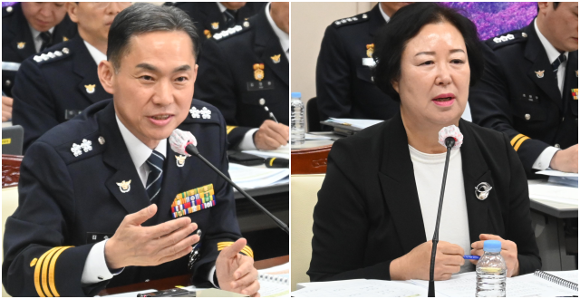 (왼쪽부터) 김수영 대구경찰청장, 설용숙 대구시 자치경찰위원장(2023.10.23) / 사진. 평화뉴스 정준민 기자