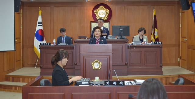 권경숙 중구의원이 발언 중이다. (2023.10.16) / 사진. 대구 중구의회