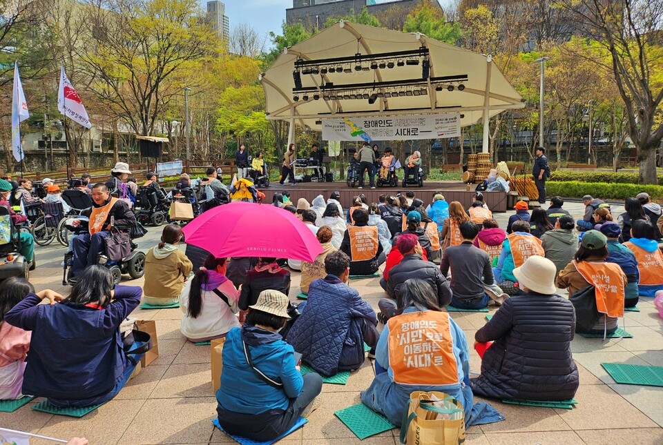 '제3회 대구지역 탈시설장애인 당사자 대회'(2024.3.30. 2.28기념공원) / 사진.평화뉴스 정준민 기자
