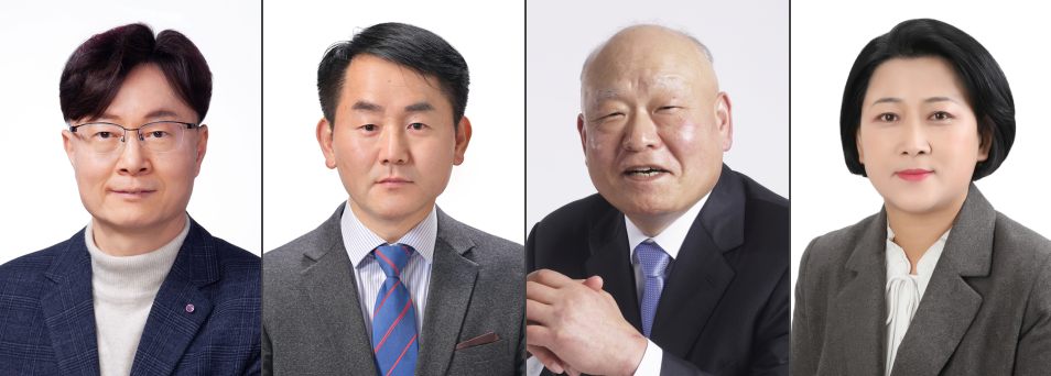 (왼쪽부터)안동.예천 민주당 김상우, 자유통일당 김동훈, 무소속 김윤한, 상주.문경 새로운미래 김영선 후보 / 사진.중앙선관위