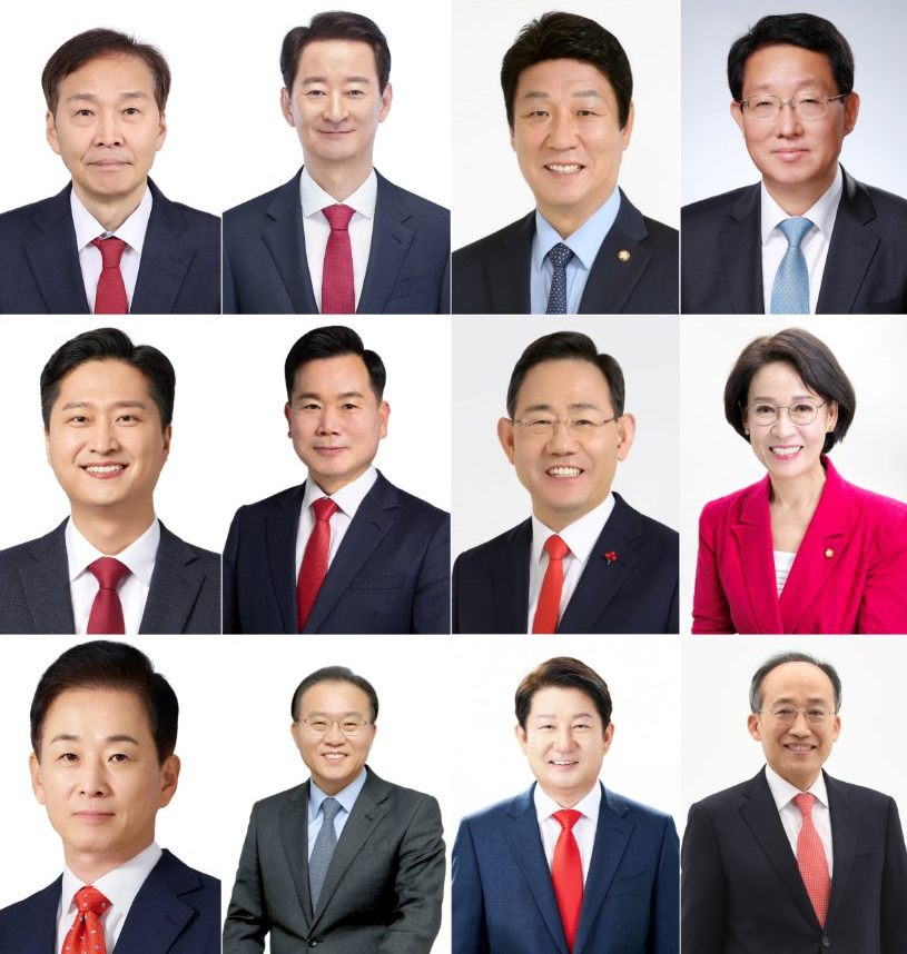 (위에서 왼쪽부터)대구 제22대 국회의원 선거 당선자...중구남구 김기웅, 동구군위군갑 최은석, 동구군위군을 강대식, 서구 김상훈, 북구갑 우재준, 북구을 김승수, 수성구갑 주호영, 수성구을 이인선, 달서구갑 유영하, 달서구을 윤재옥, 달서구병 권영진, 달성군 추경호 / 사진.중앙선관위