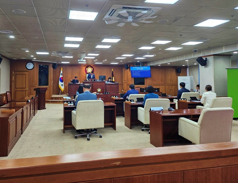 중구의회 제299회 임시회(2024.7.4) / 사진.평화뉴스 정준민 기자