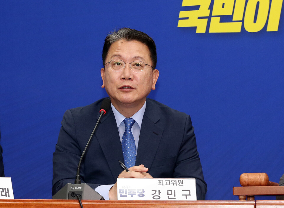 강민구 민주당 최고위원이 최고위원회의에서 발언하고 있다.(2024.6.19) / 사진 출처.민주당 홈페이지