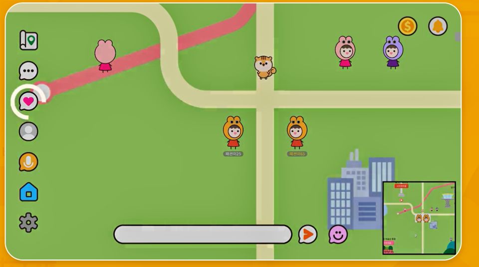 대구 메터버스 의료마을 서비스의 구현 화면 모습