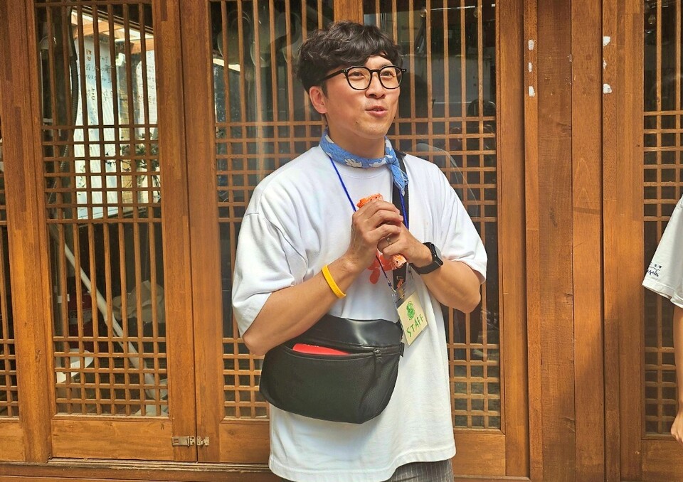 김기훈 대구N맥페스티벌 기획위원이 발언하고 있다.(2024.8.31) / 사진.평화뉴스 정준민 기자