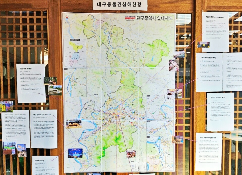 '대구 동물권 침해 지도'(2024.8.31) / 사진.평화뉴스 정준민 기자