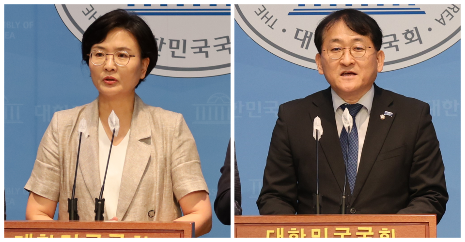 (왼쪽부터) 임미애 민주당 의원, 차규근 조국혁신당 의원(2024.9.5) / 사진. 임미애 의원실, 차규근 의원실