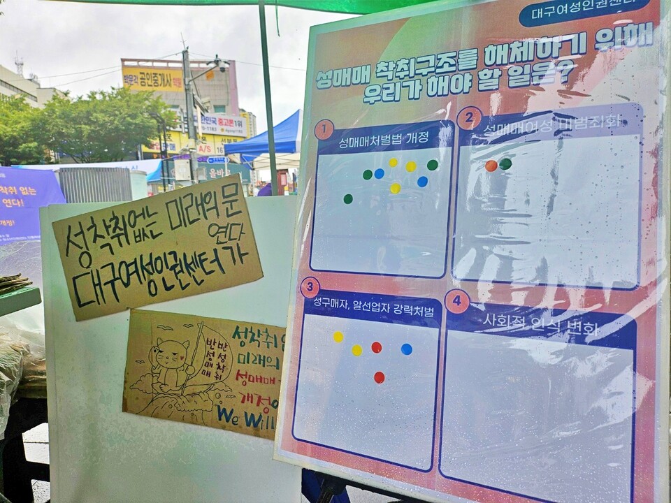 성매매 착취 구조 해체를 위해 해야 할 일을 묻는 설문조사(2024.9.20) / 사진.평화뉴스 정준민 기자