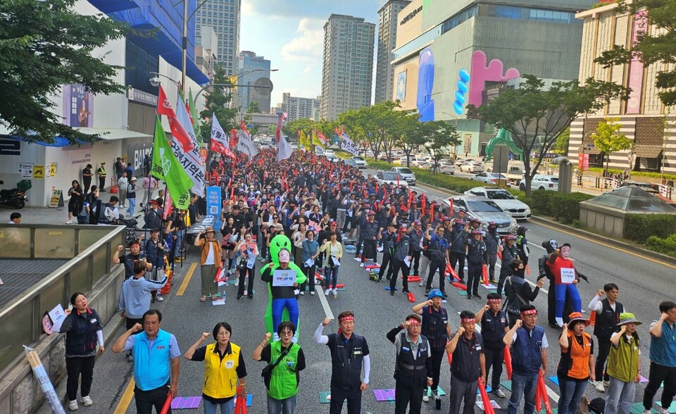 '9.27 대구노동자대회'(2024.9.27. 대구 중구 반월당네거리) / 사진.평화뉴스 정준민 기자